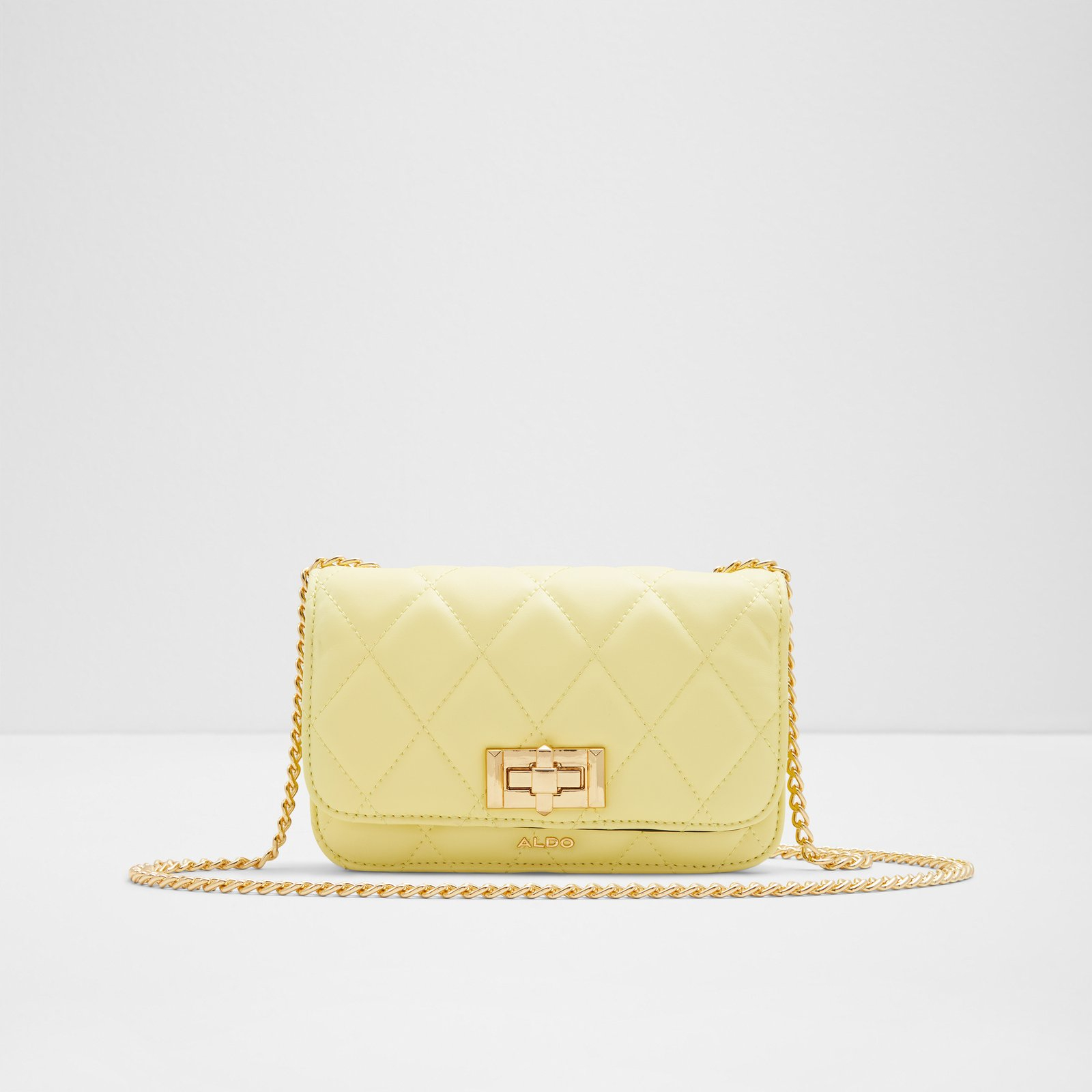 Women's Yellow Grained Leather Mini crossbody bag | Valextra